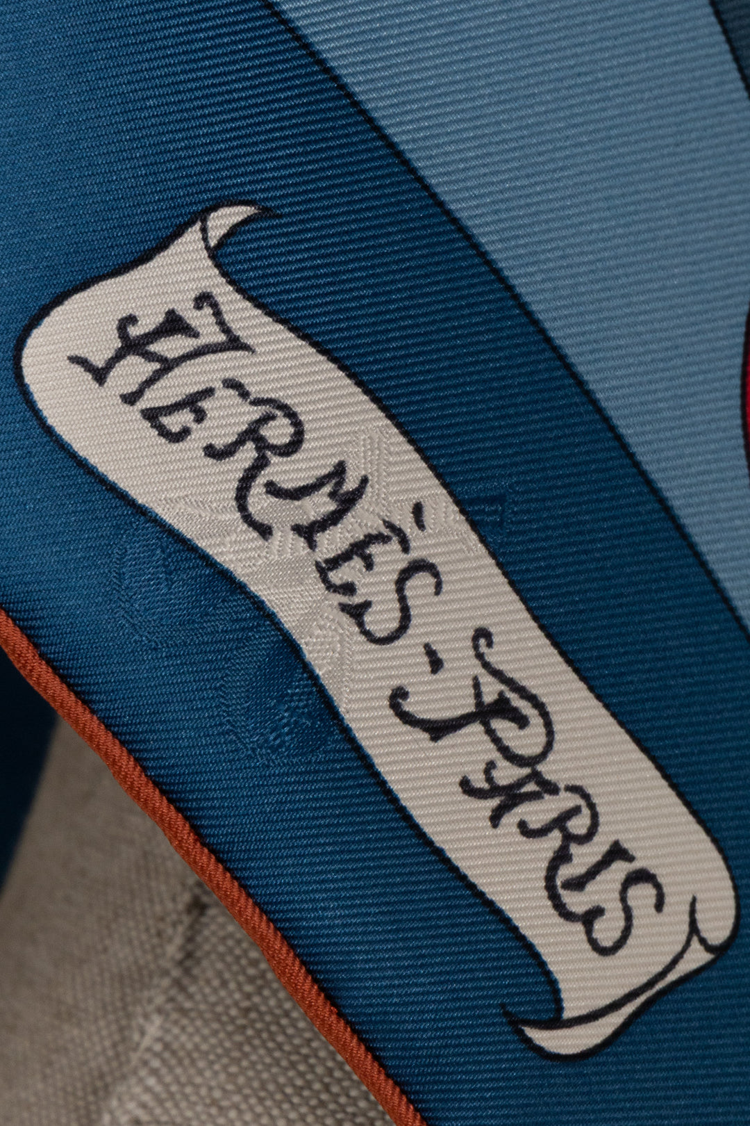 HERMÈS Le Carnaval De Venise 90 Scarf Silk Blue