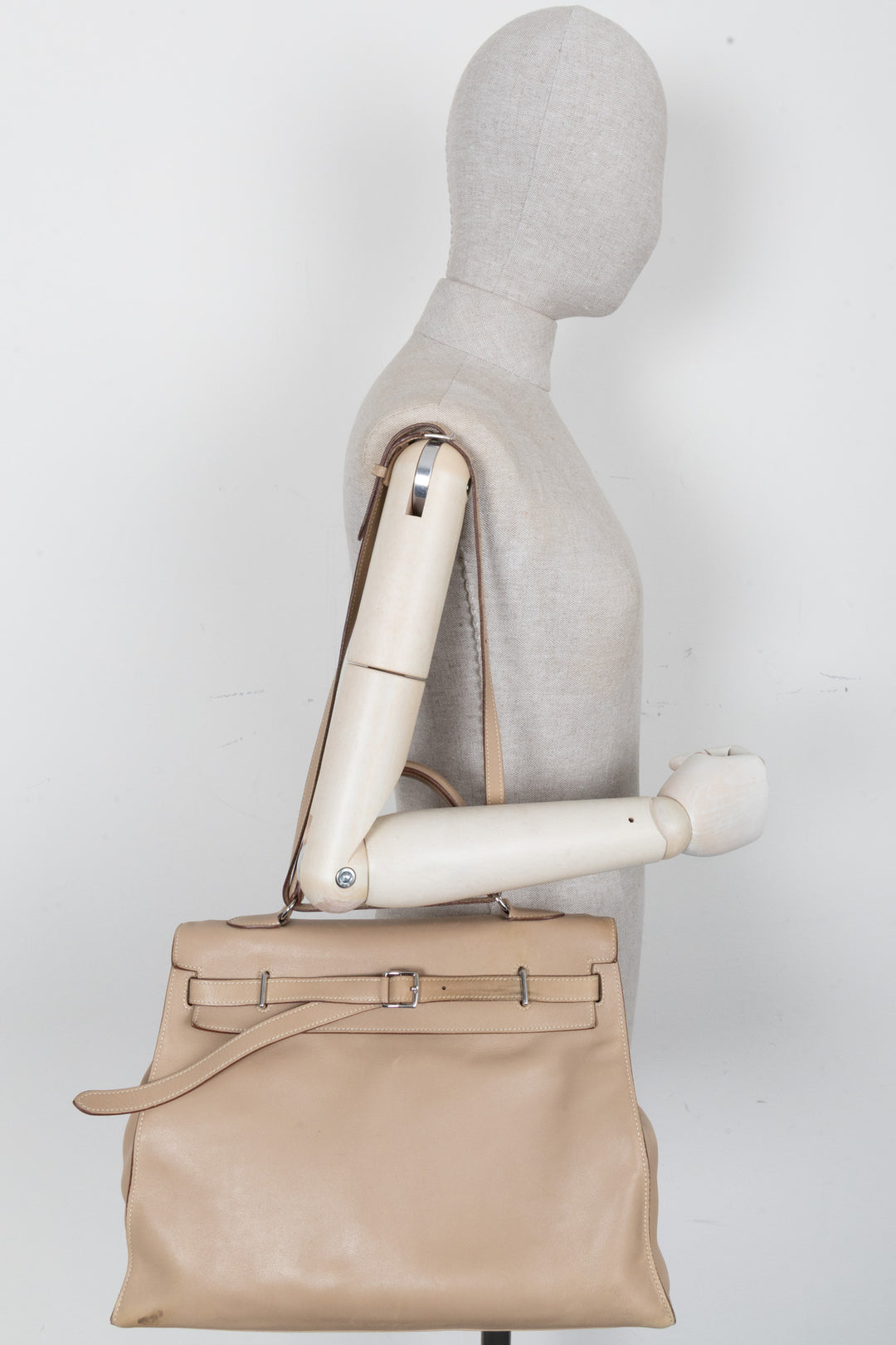 HERMÈS JPG Kelly Flat 35 Swift Beige