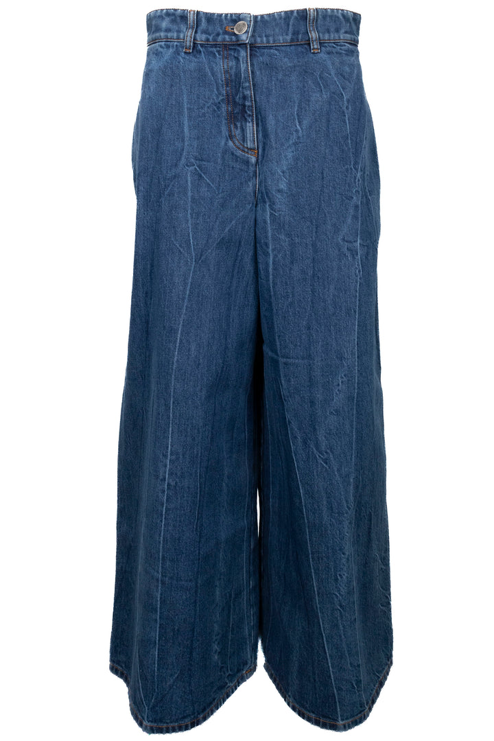 CHANEL Culottes Pants Denim Blue