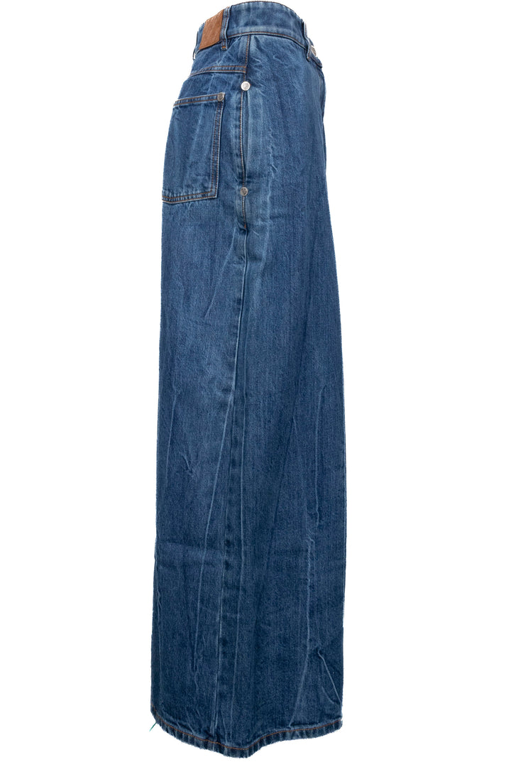 CHANEL Culottes Pants Denim Blue