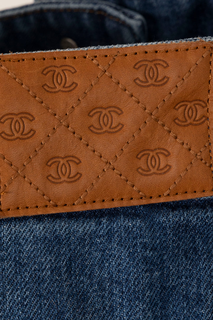 CHANEL Culottes Pants Denim Blue