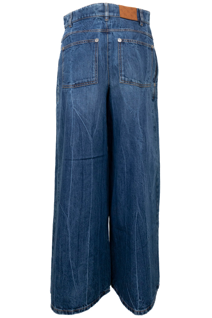 CHANEL Culottes Pants Denim Blue