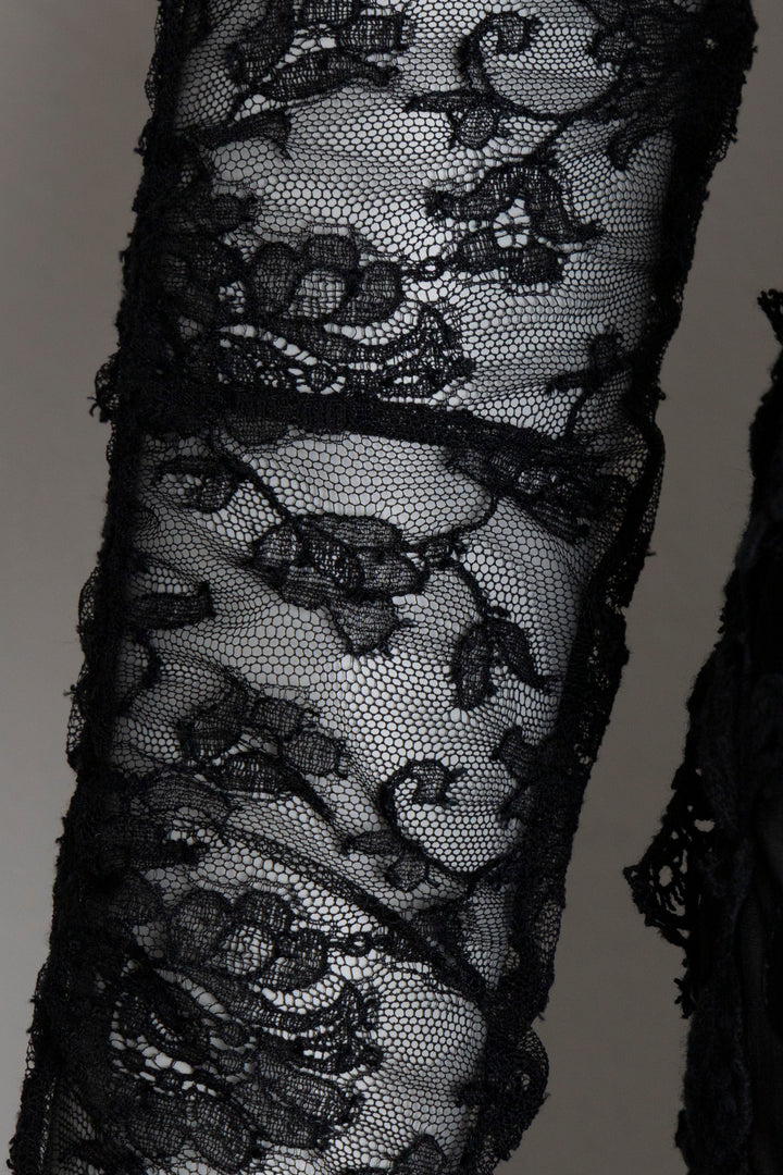 ZIMMERMANN One Shoulder Lace Dress Black