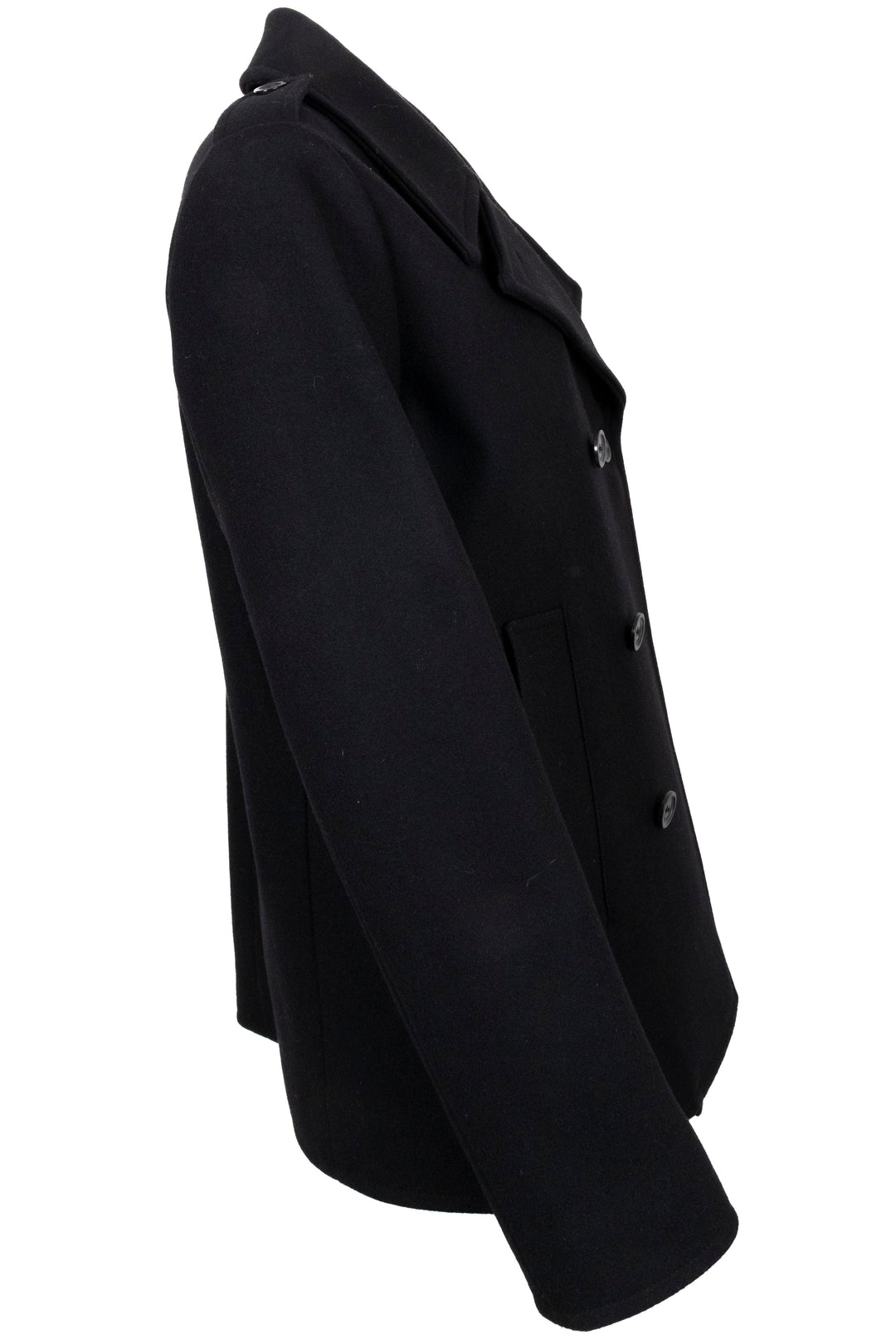 SAINT LAURENT 2021 Caban croisé en laine noir