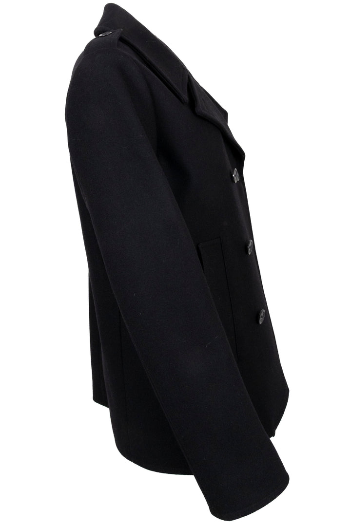 SAINT LAURENT 2021 Caban croisé en laine noir