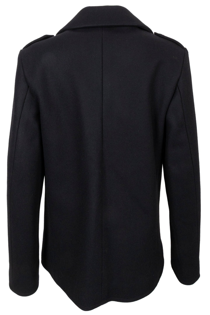 SAINT LAURENT 2021 Caban croisé en laine noir