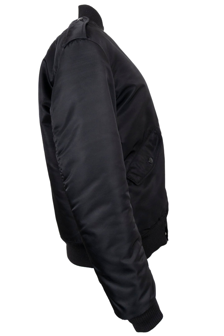SAINT LAURENT 2015 Blouson bombardier zippé en nylon noir
