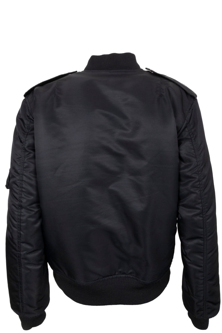 SAINT LAURENT 2015 Blouson bombardier zippé en nylon noir