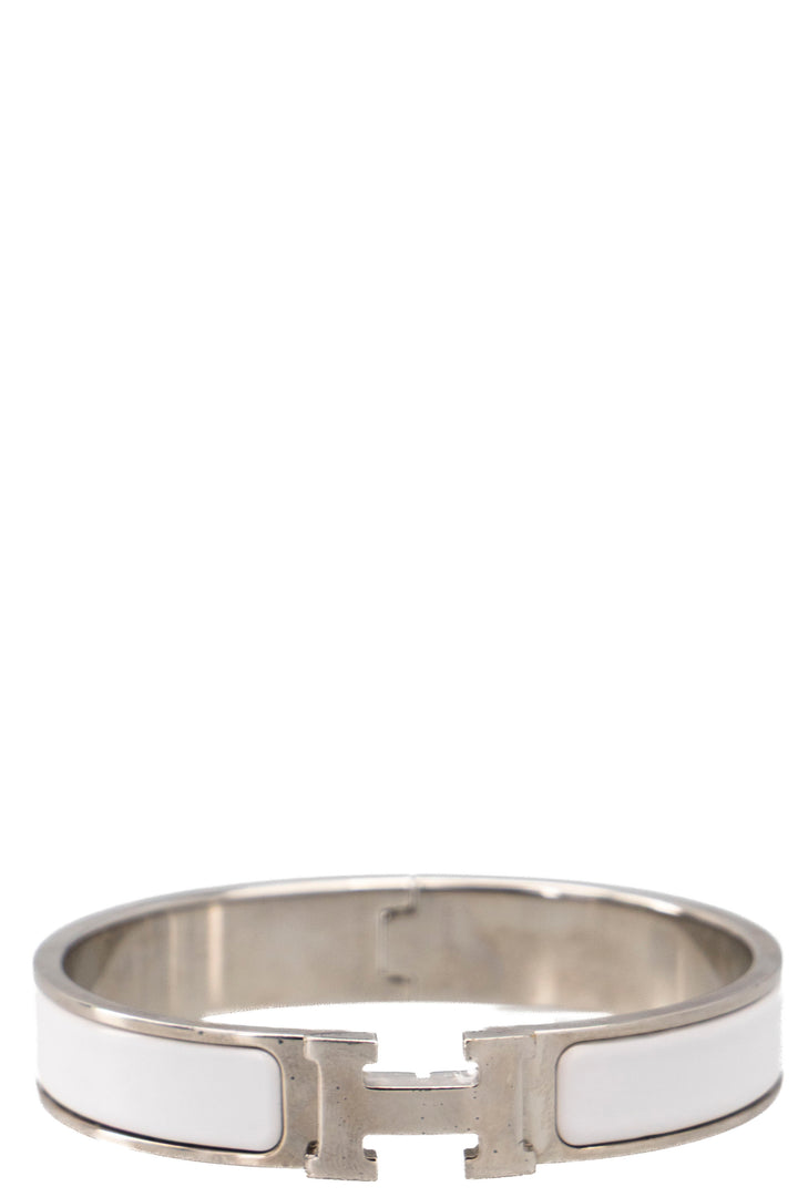 HERMÈS Clic H Bracelet White