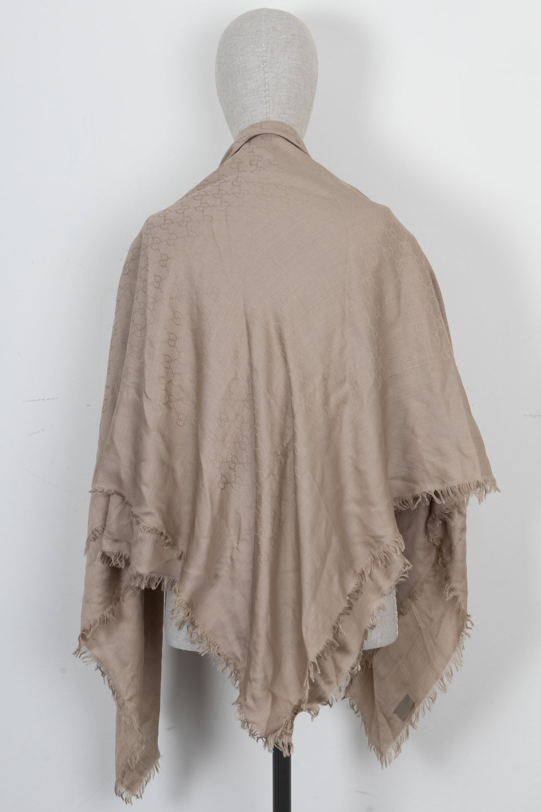 GUCCI GG Monogram Scarf Beige