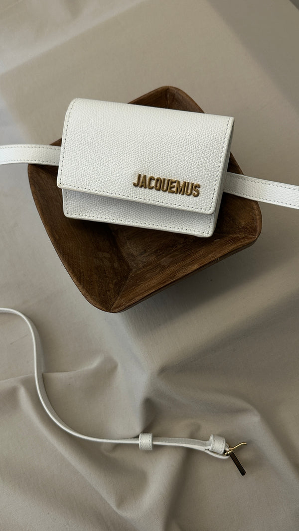 JACQUEMUS Le Ceinture Bello Belt Bag White