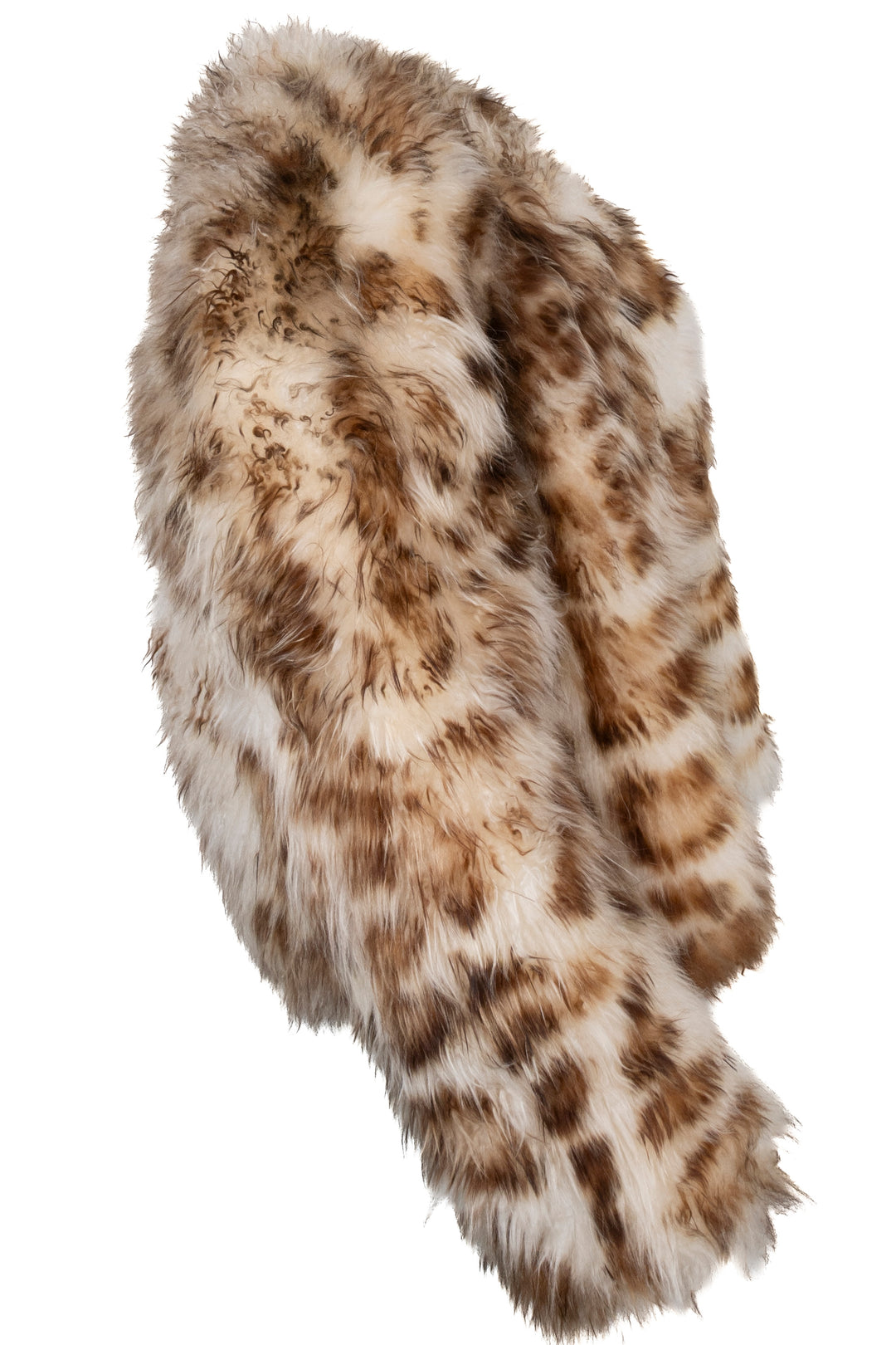 CELINE Shaggy Long Hair Fured Jacket Gold