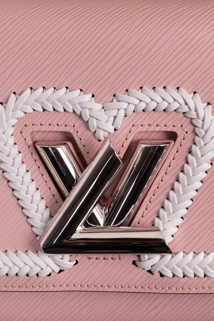 LOUIS VUITTON Twist MM Tressé Epi Rose Blanc