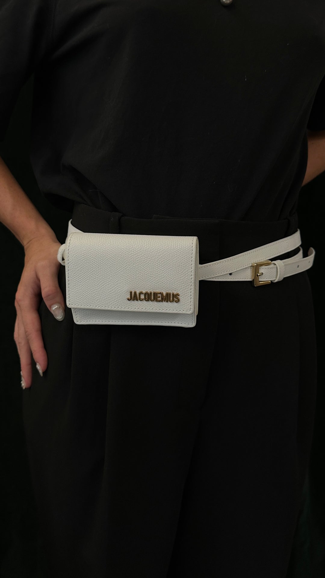 JACQUEMUS Le Ceinture Bello Belt Bag White