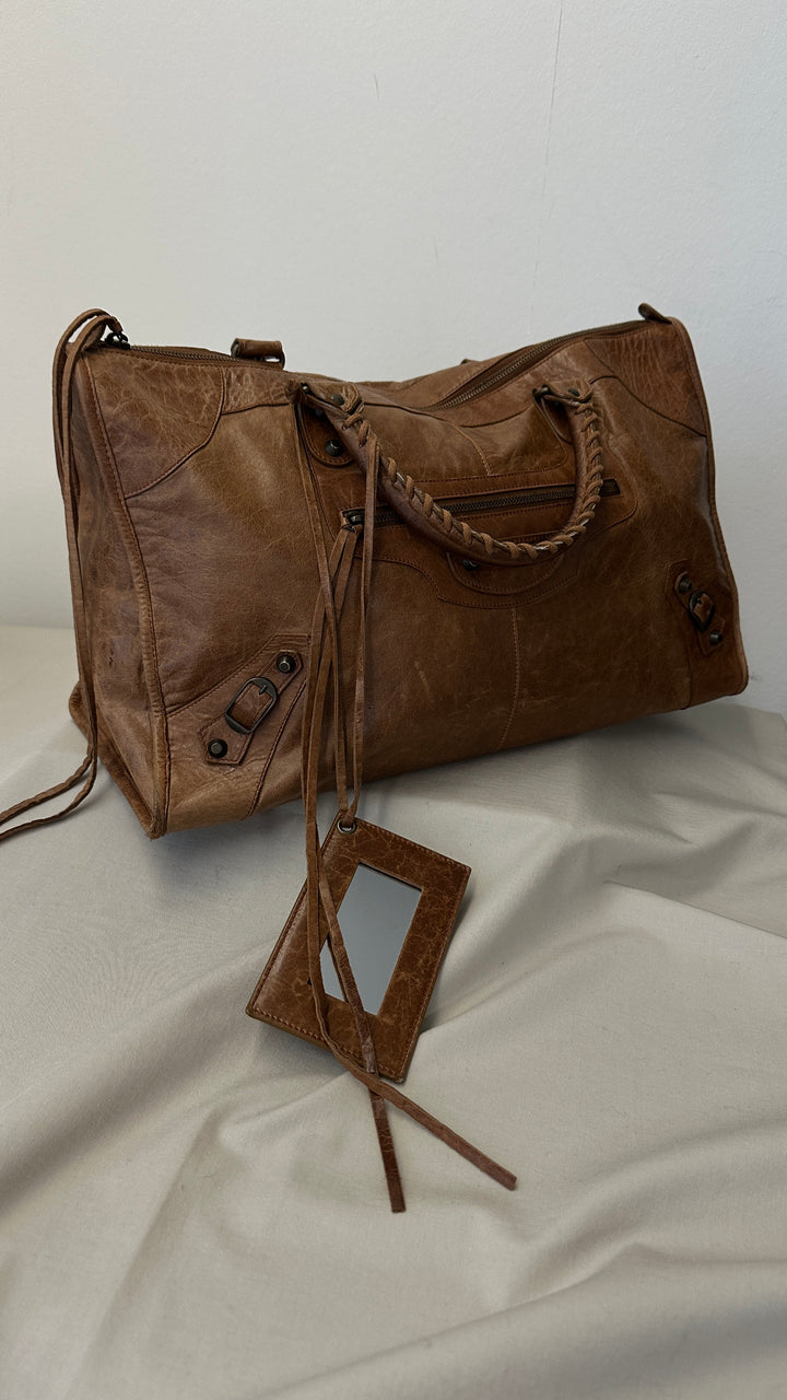 BALENCIAGA Medium City Bag Leather Brown