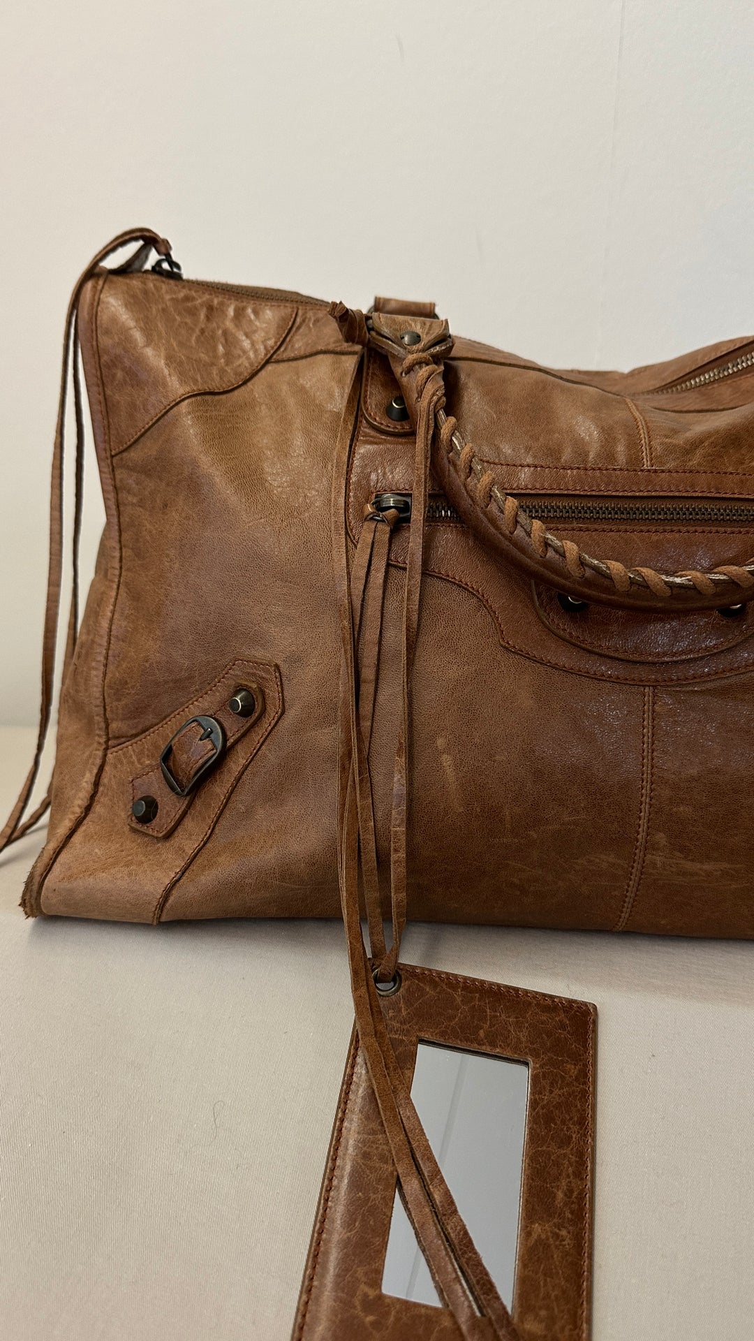 BALENCIAGA Medium City Bag Leather Brown