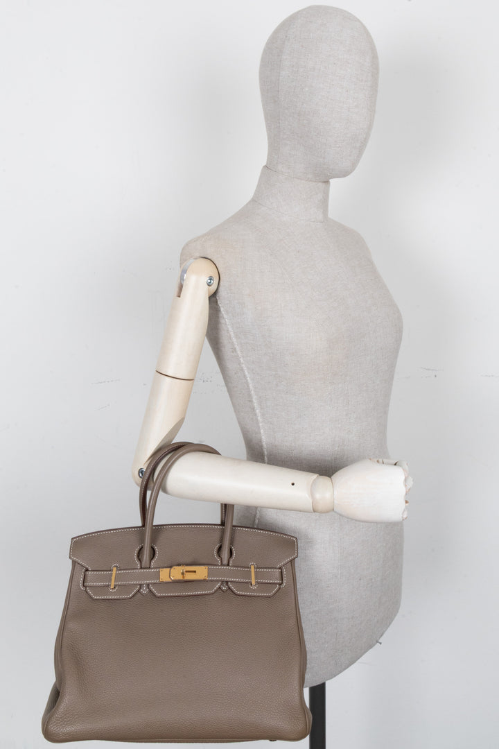 HERMÈS Birkin 30 Retourne Togo Etoupe