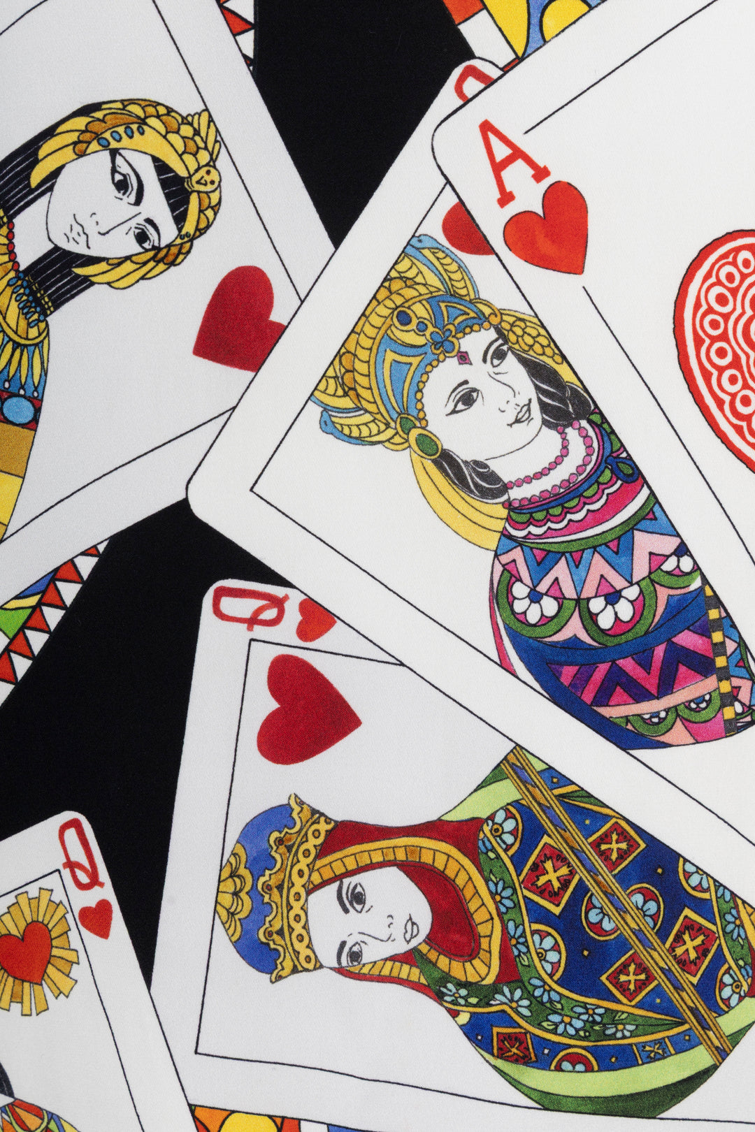 DOLCE&GABBANA Playing Cards Dress Silk Multicolor