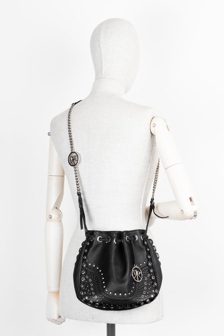 CHRISTIAN DIOR Vintage Bucket Bag Black