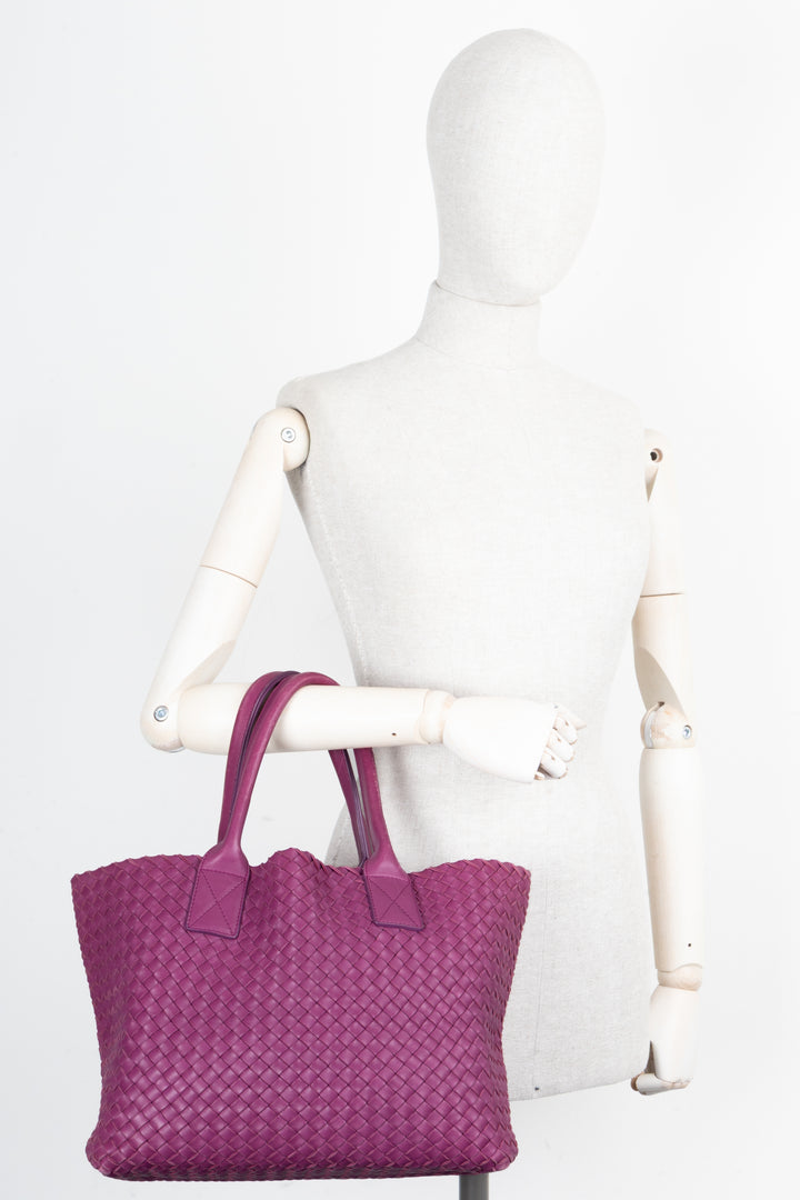 BOTTEGA VENETA Cabat Tote Bag Small Intrecciato Purple