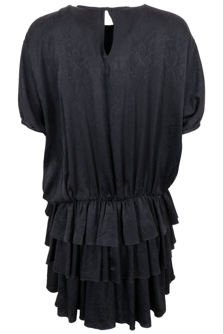 SAINT LAURENT Layered Dress Silk Black
