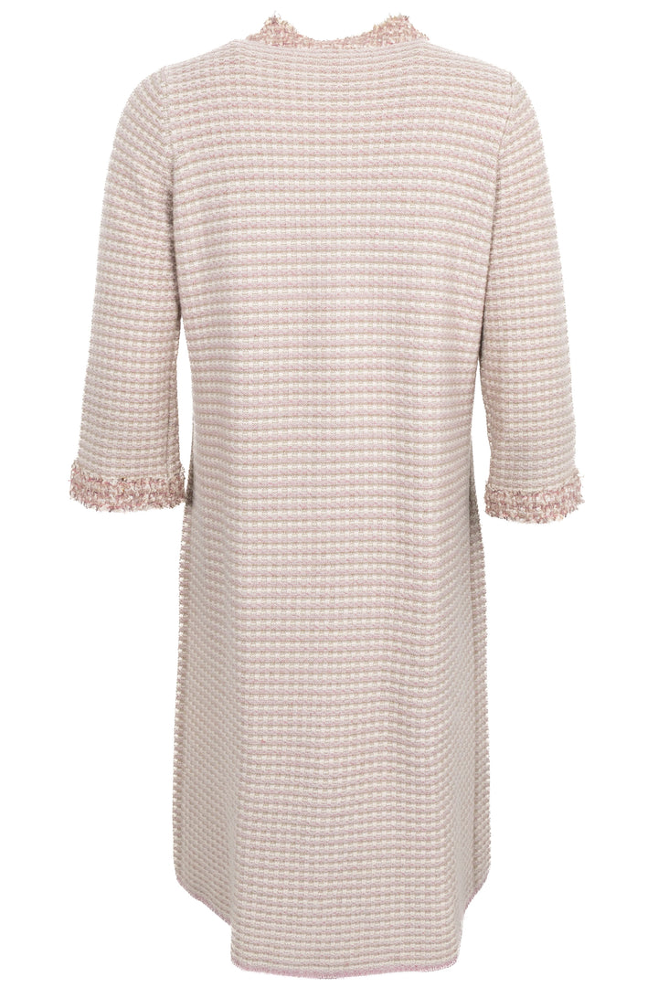 CHANEL 2006 Long cardigan en maille bouclée beige