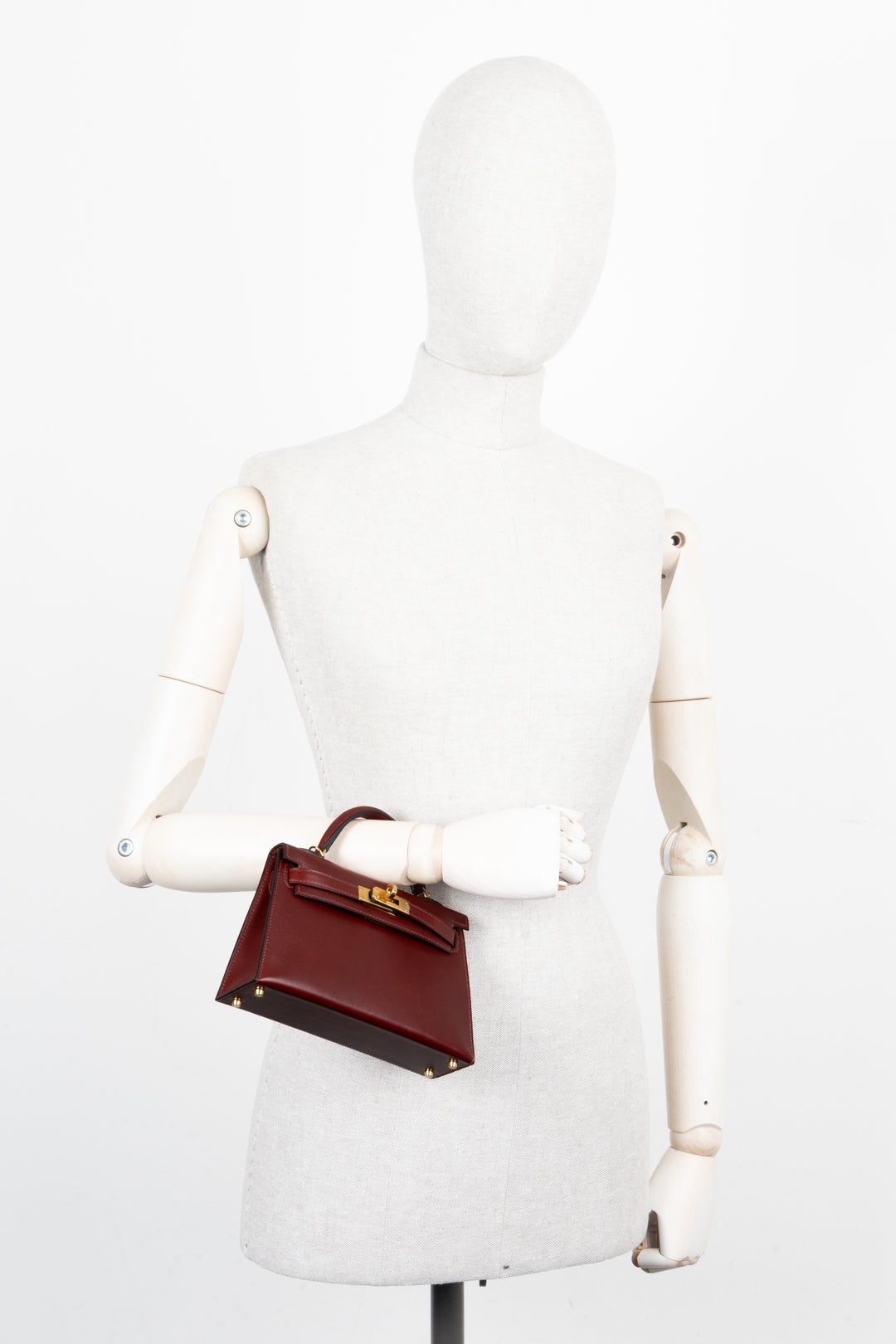 HERMES Mini Kelly Sellier Box Rouge H
