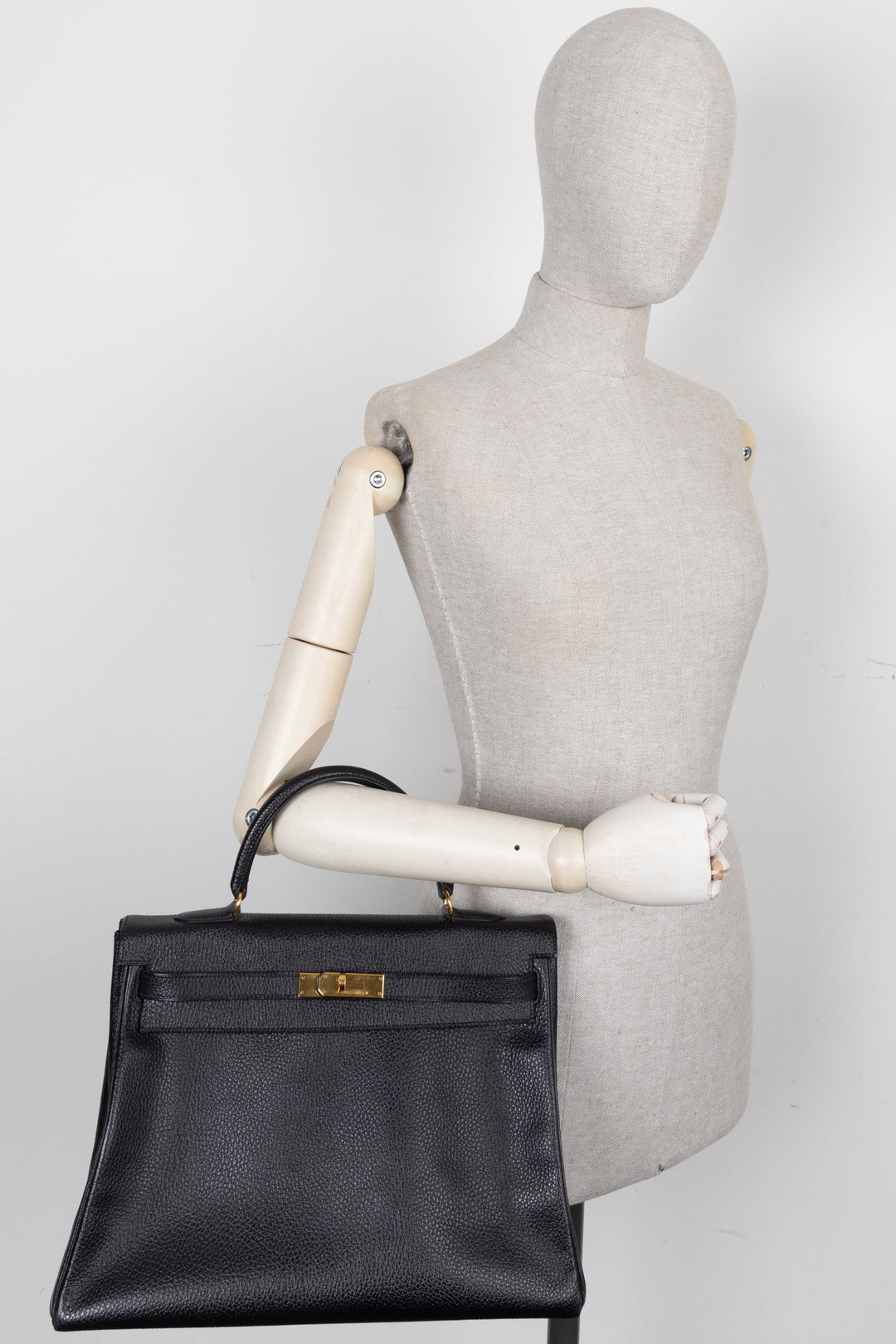 HERMÈS Kelly 35 Fjord Black Gold