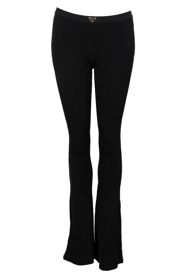 PRADA Ripped Logo Leggins Black