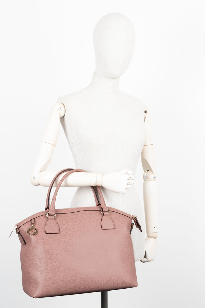 GUCCI Dome Bag Leather Dusty Rose