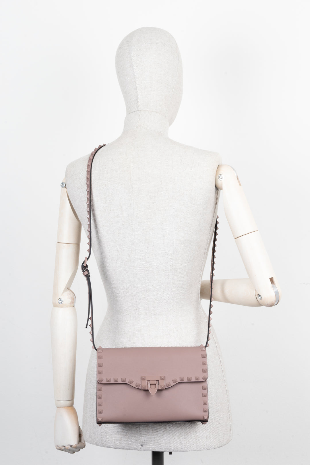 VALENTINO Rockstud Crossbody Bag Nude