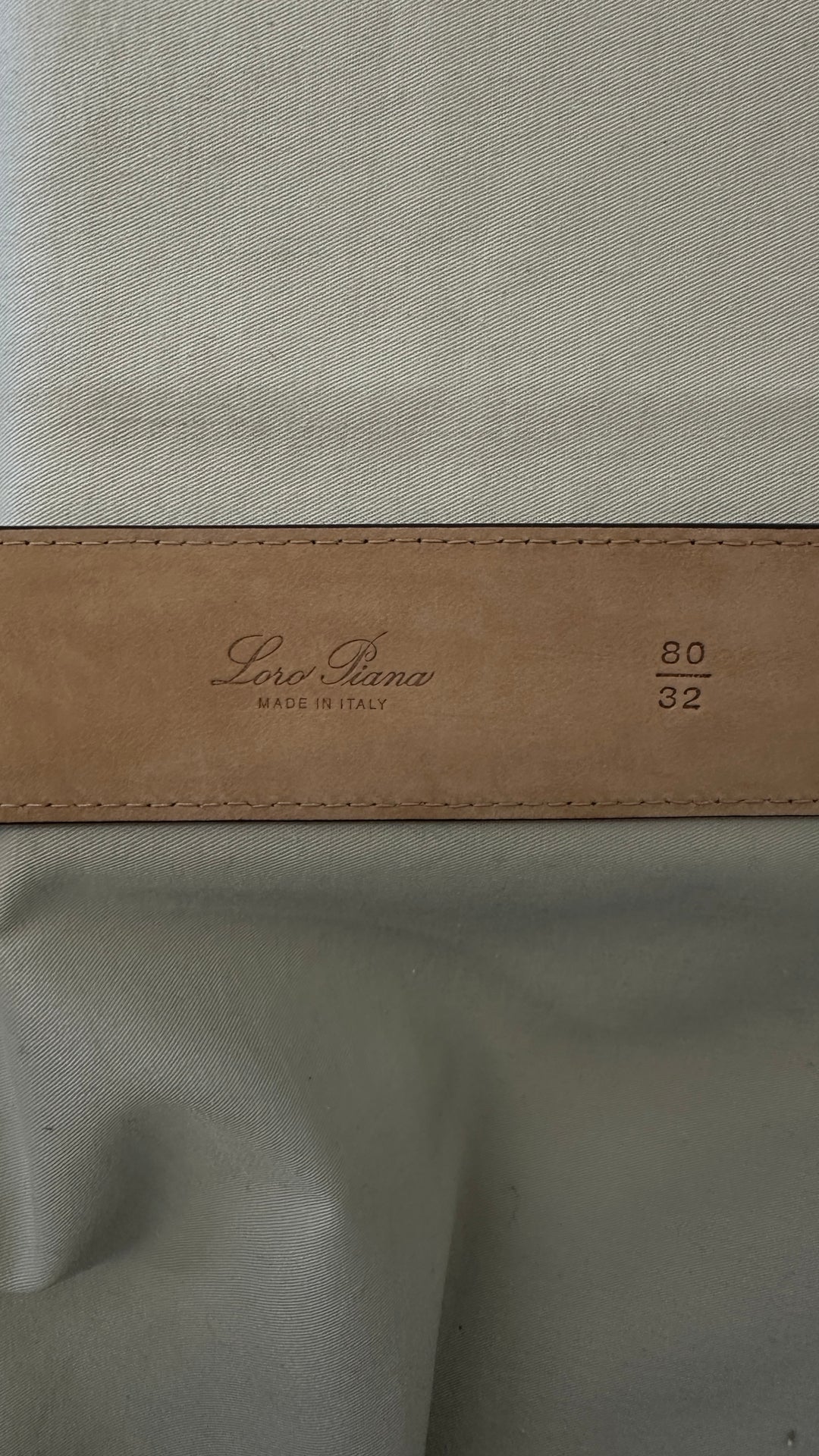 LORO PIANA Belt Leather Brown