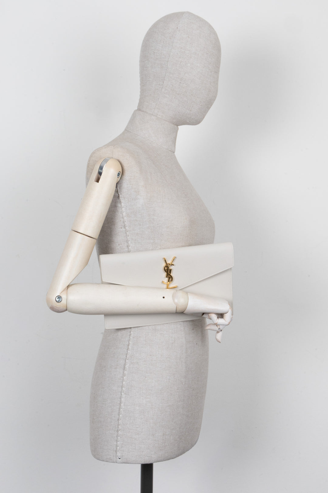 SAINT LAURENT Pochette Uptown Ivoire