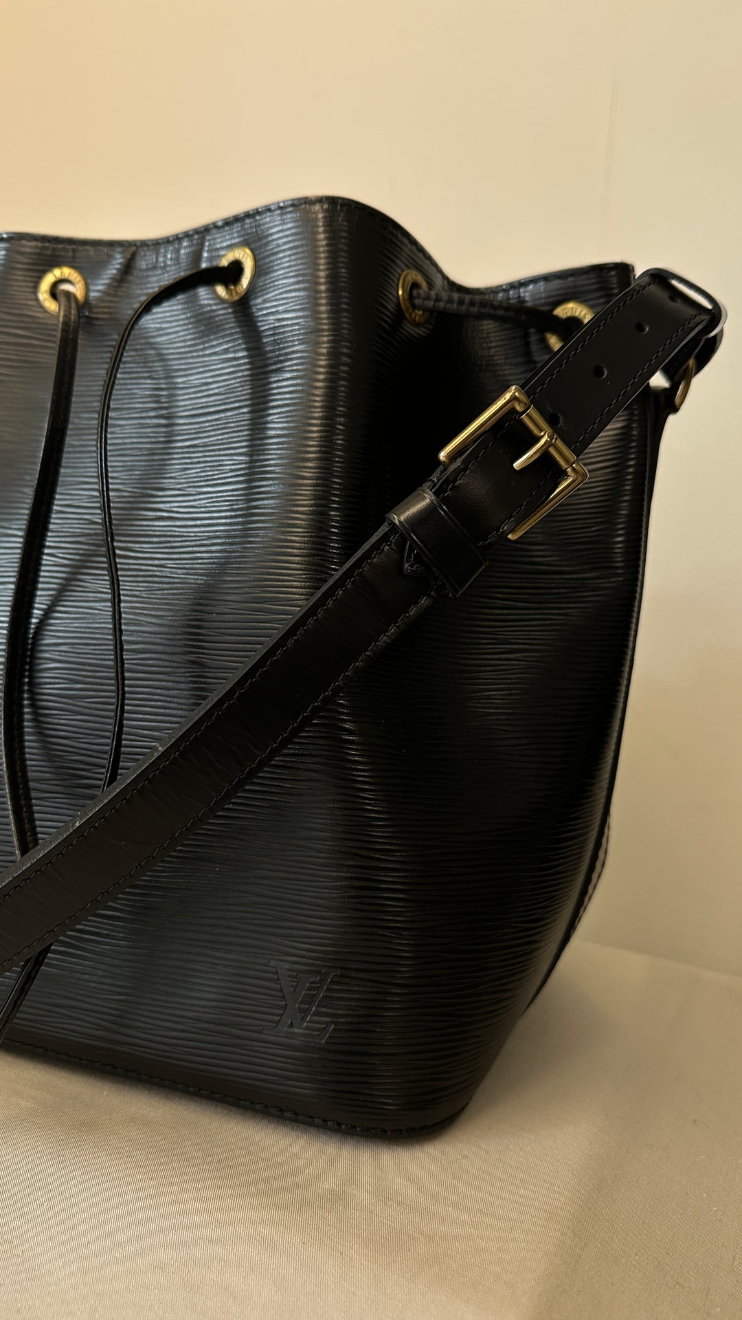 LOUIS VUITTON Petit Sac Noe Epi Black