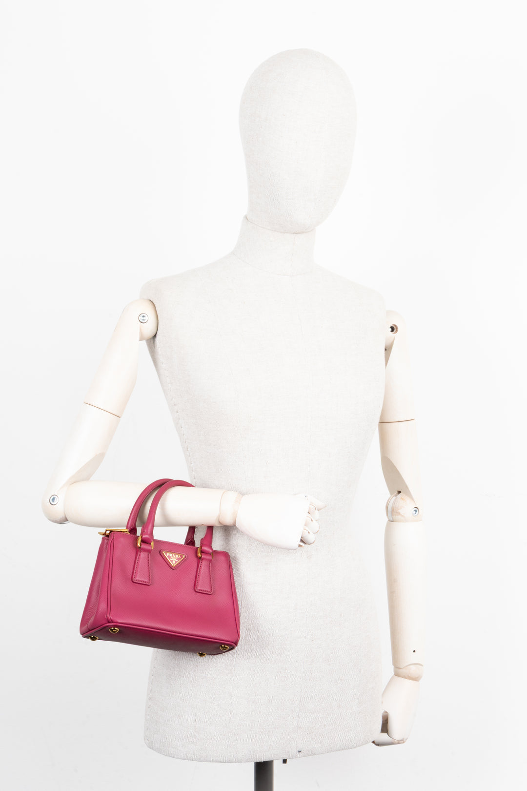 PRADA Micro Galleria Bag Saffiano Pink