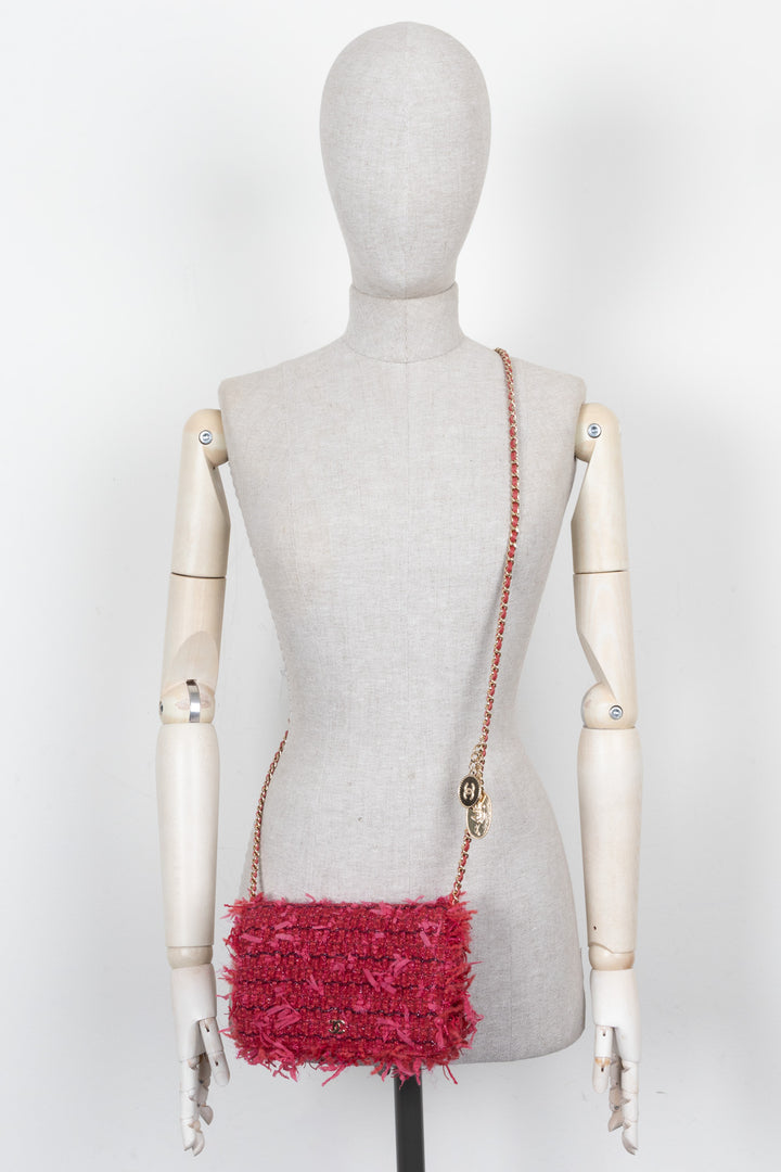 CHANEL CC Fantasy Tweed WOC Fushia