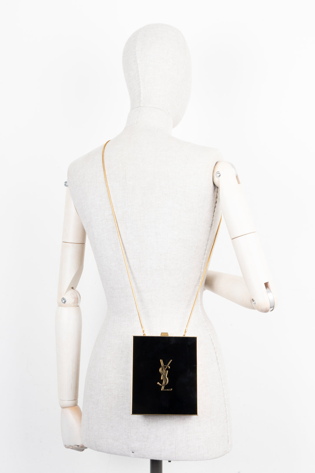 SAINT LAURENT Tuxedo Bag Acrylic Black Gold