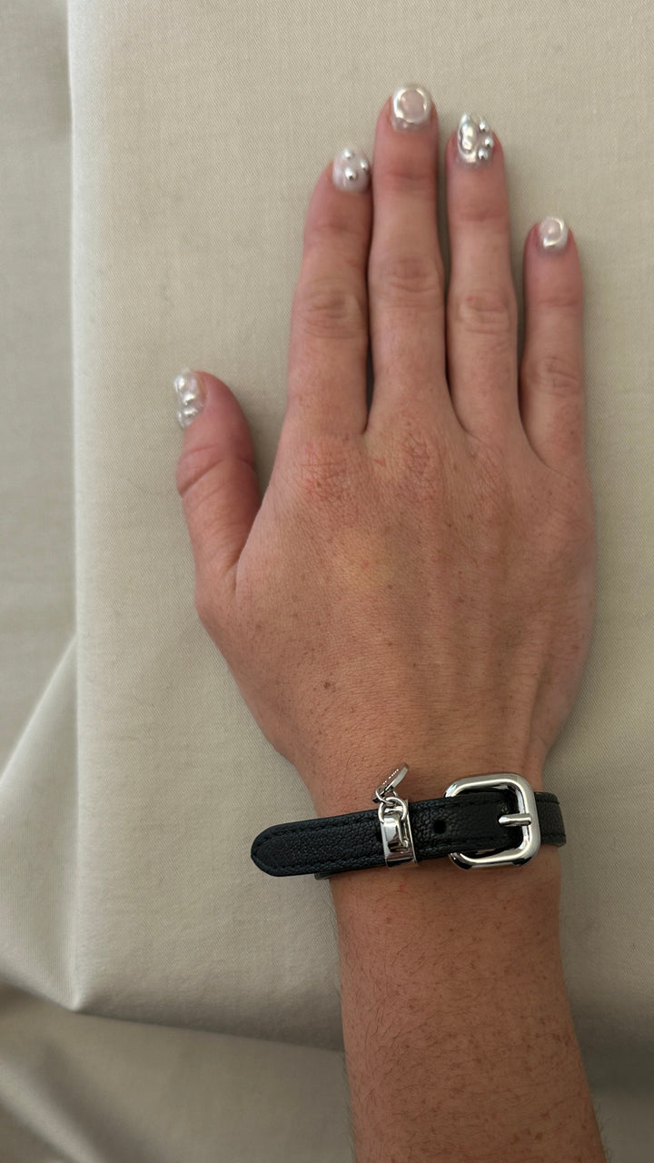 MIUMIU Leather Bracelet Black