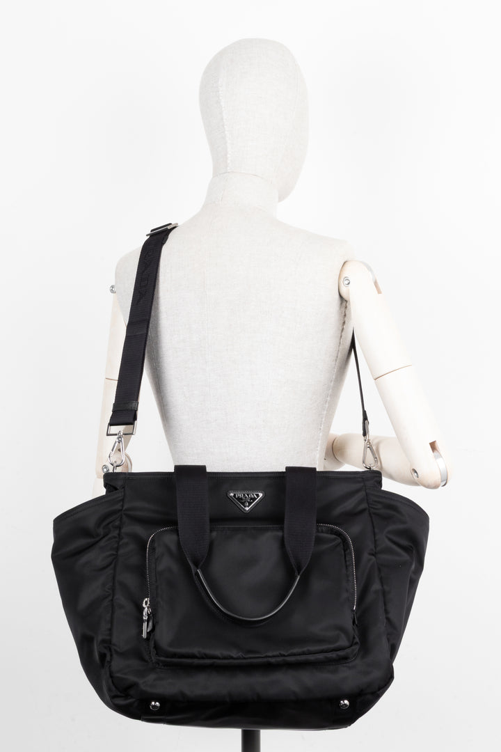 PRADA Travel Tote Bag Re-Nylon Black
