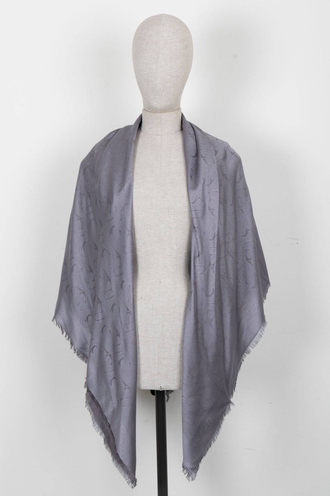 JIMMY CHOO Yvette Heel Print Scarf Grey