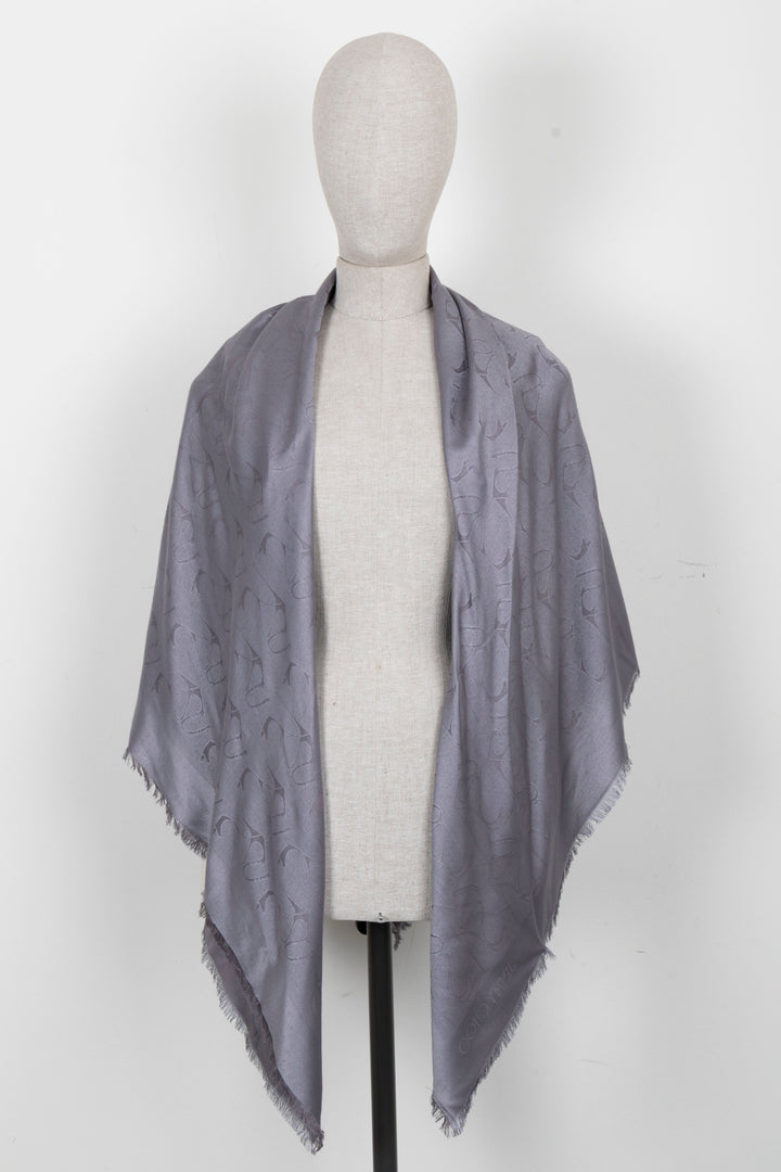 JIMMY CHOO Yvette Heel Print Scarf Grey