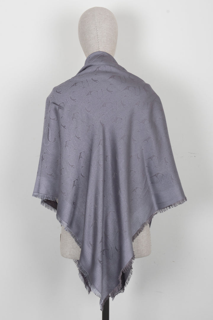 JIMMY CHOO Yvette Heel Print Scarf Grey