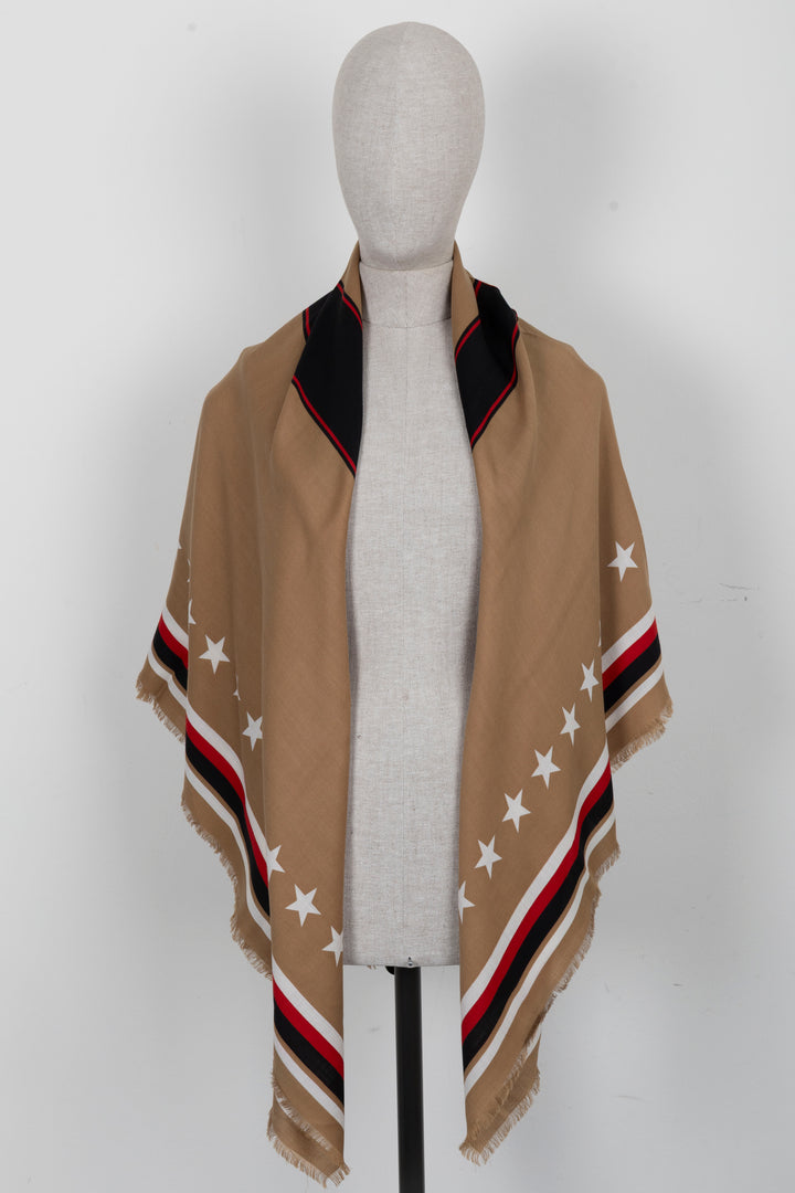 GIVENCHY 17 Scarf Wool Brown