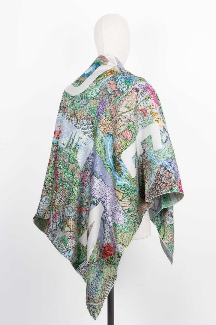 HERMÈS Scarf 140 Silk Eleftheria