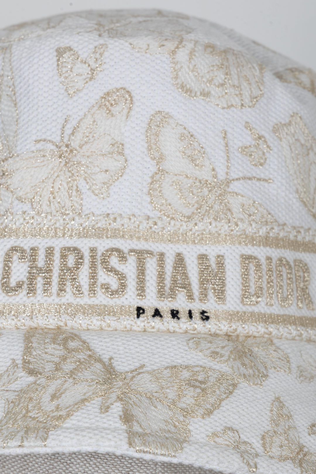 CHRISTIAN DIOR D-Bobby Bucket Hat Gold White