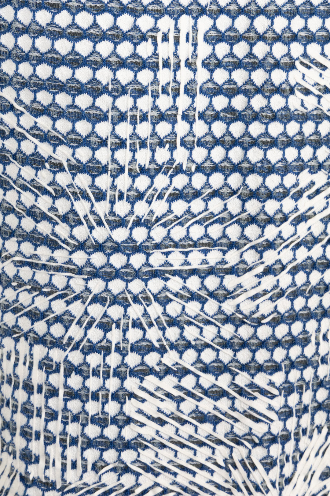 CHANEL Robe structurée bleu blanc