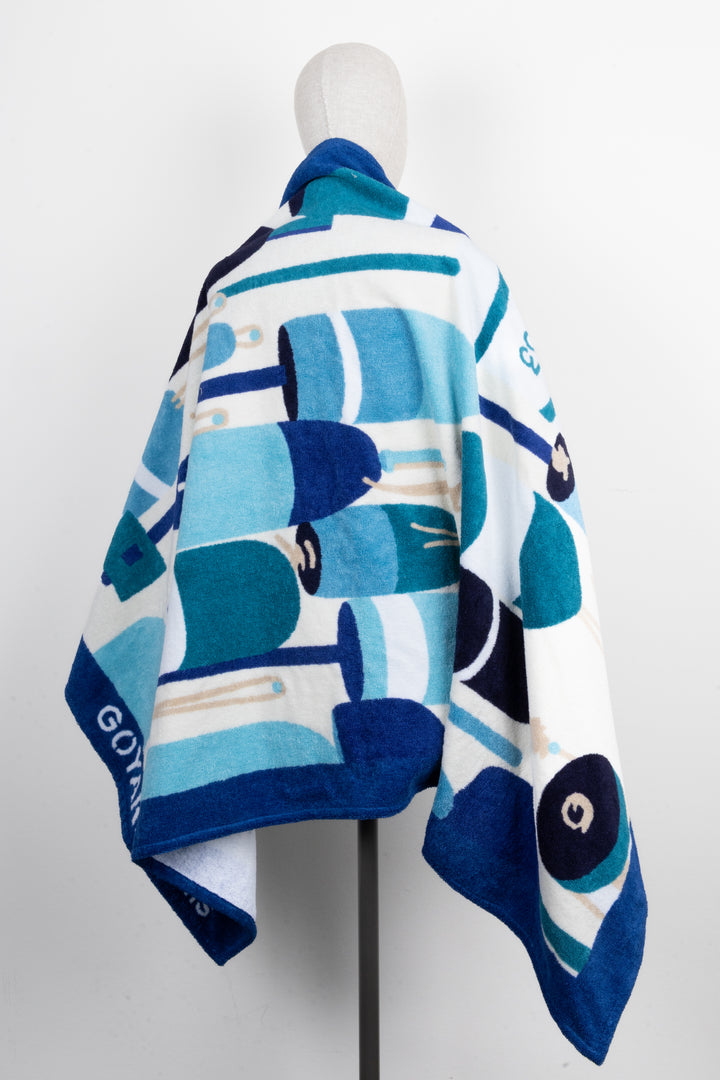 GOYARD Saint Louis GM Goyardine Turquoise w Balise Towel