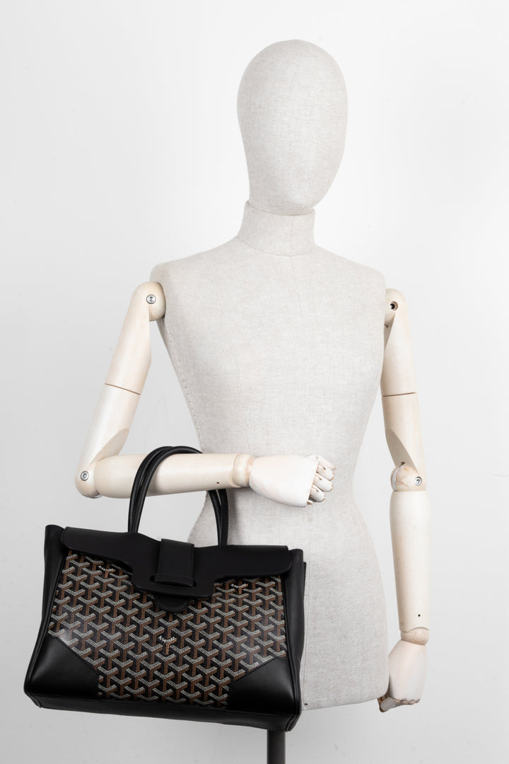 GOYARD Saigon Tote Bag MM Goyardine Noir