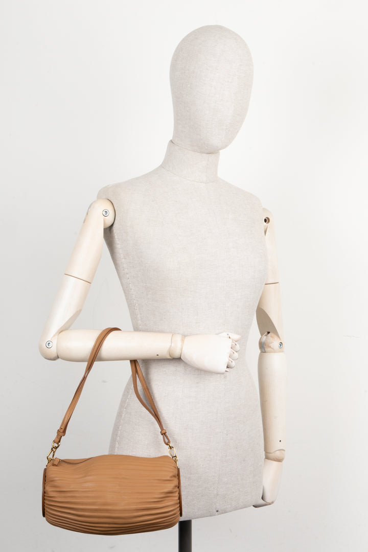 LOEWE Bracelet Pouch Bag Leather Beige