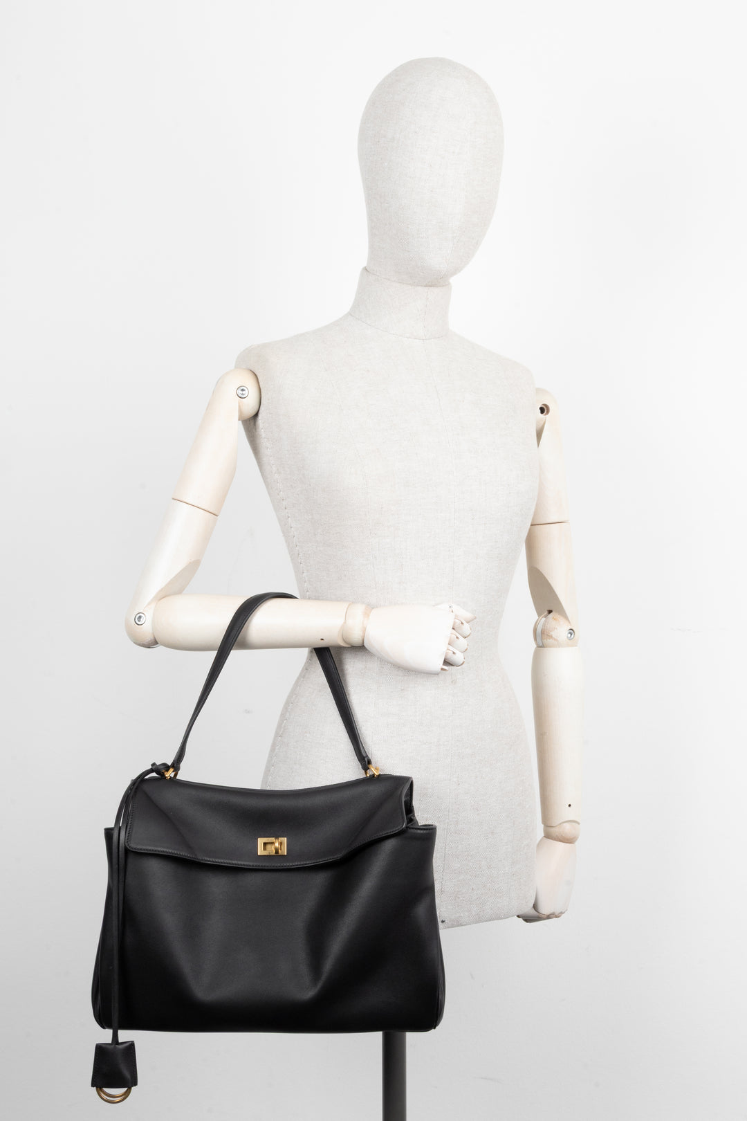 BALENCIAGA Medium Rodeo Bag Leather Black